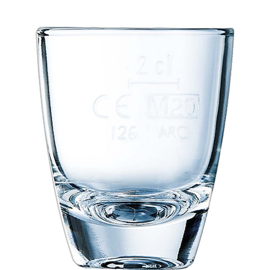 Schussglas mit 2 cl Markierung