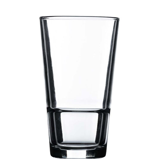 Transparentes Wasserglas, leer