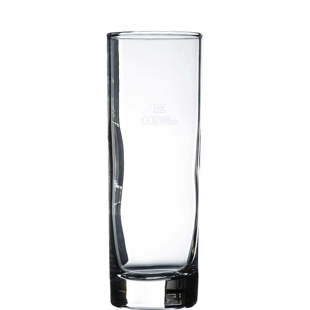 Hohes Glas, transparent, leer