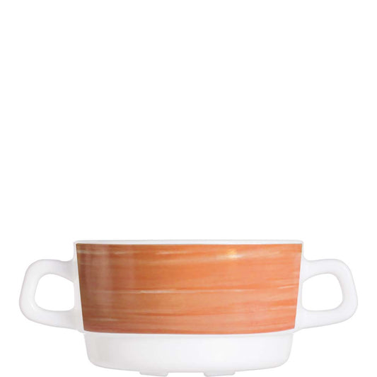 Gastronomie Becher mit orangefarbenem Muster