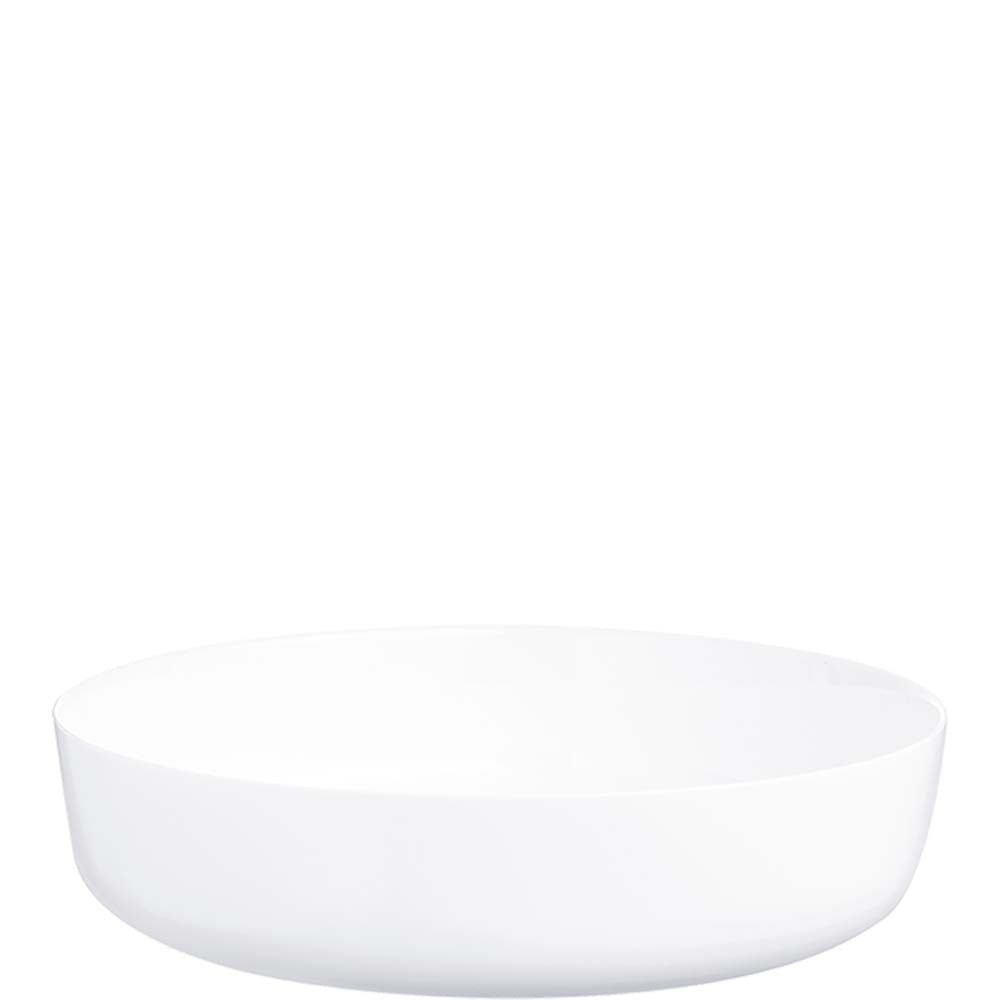 Weiße Schale auf weißem Hintergrund