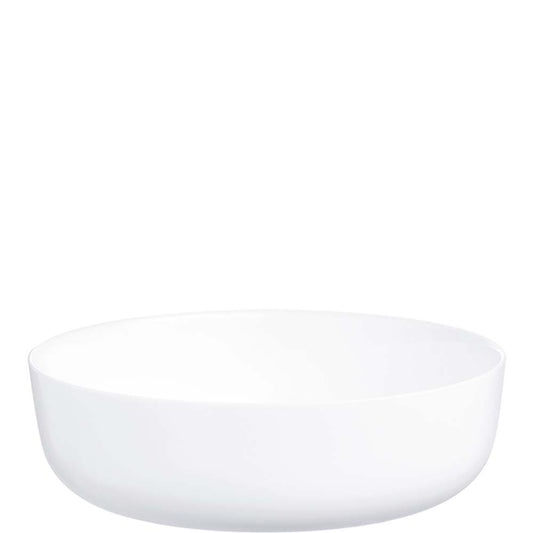 Weiße Porzellanschüssel leeres Serviergefäß