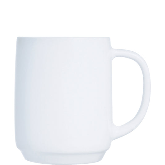 Weiße Keramiktasse für Gastronomie