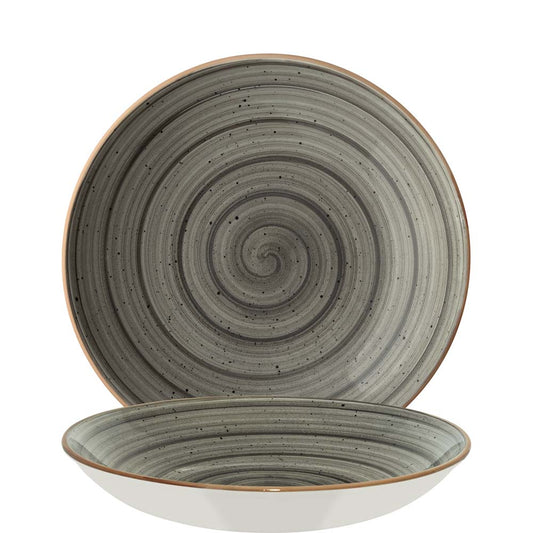 Runde Teller mit Spiralmuster