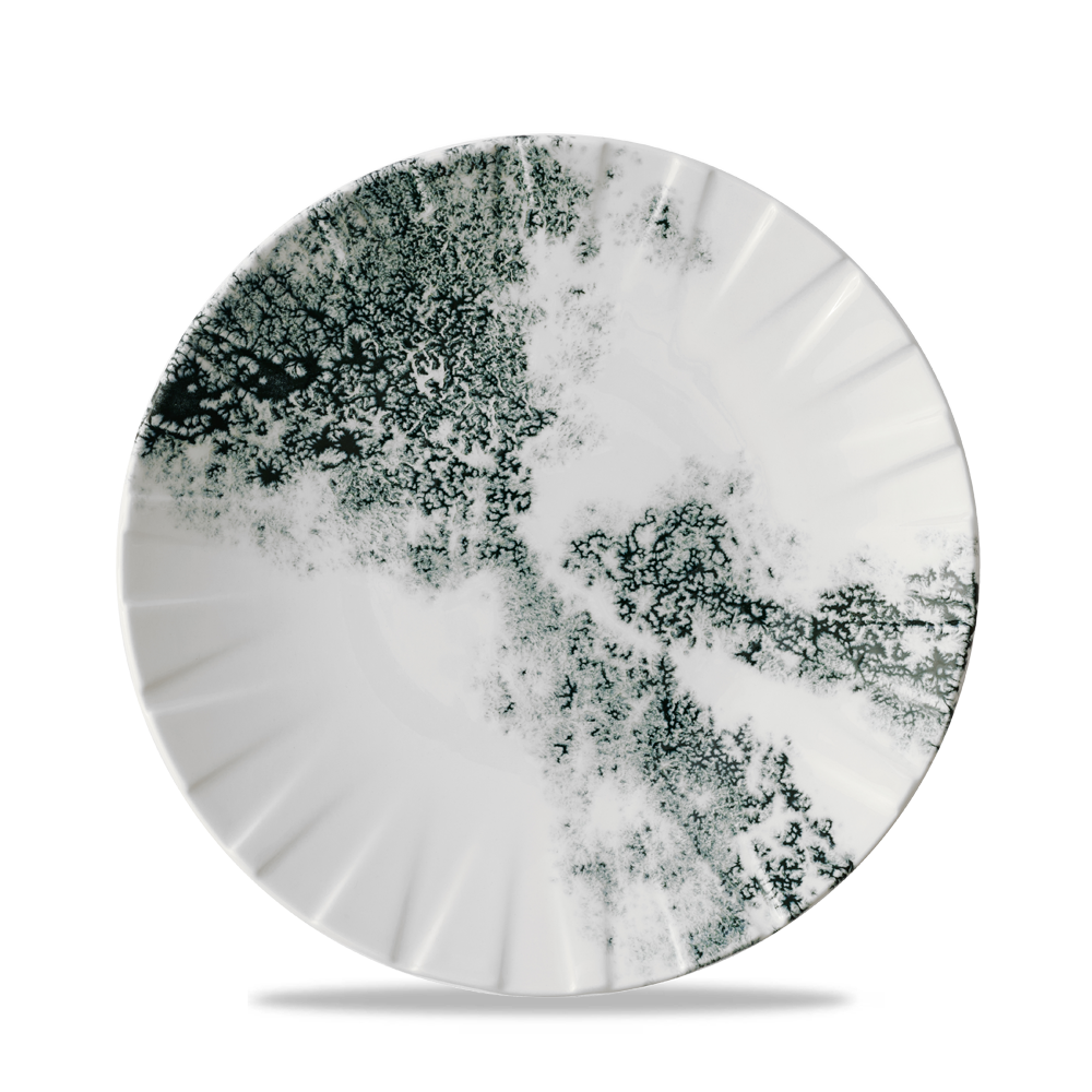 Teller mit abstraktem Muster.