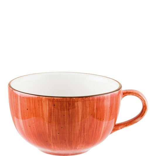 Rote Kaffeetasse aus Keramik