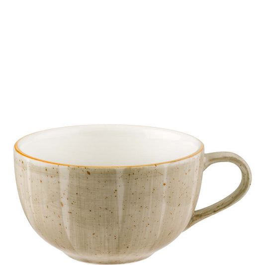 Keramik Tasse beige mit Henkel
