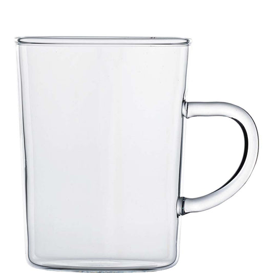 Glasbecher mit Henkel, leer