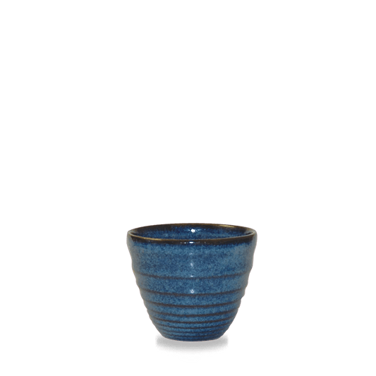 Blaue Keramikschale auf Tisch