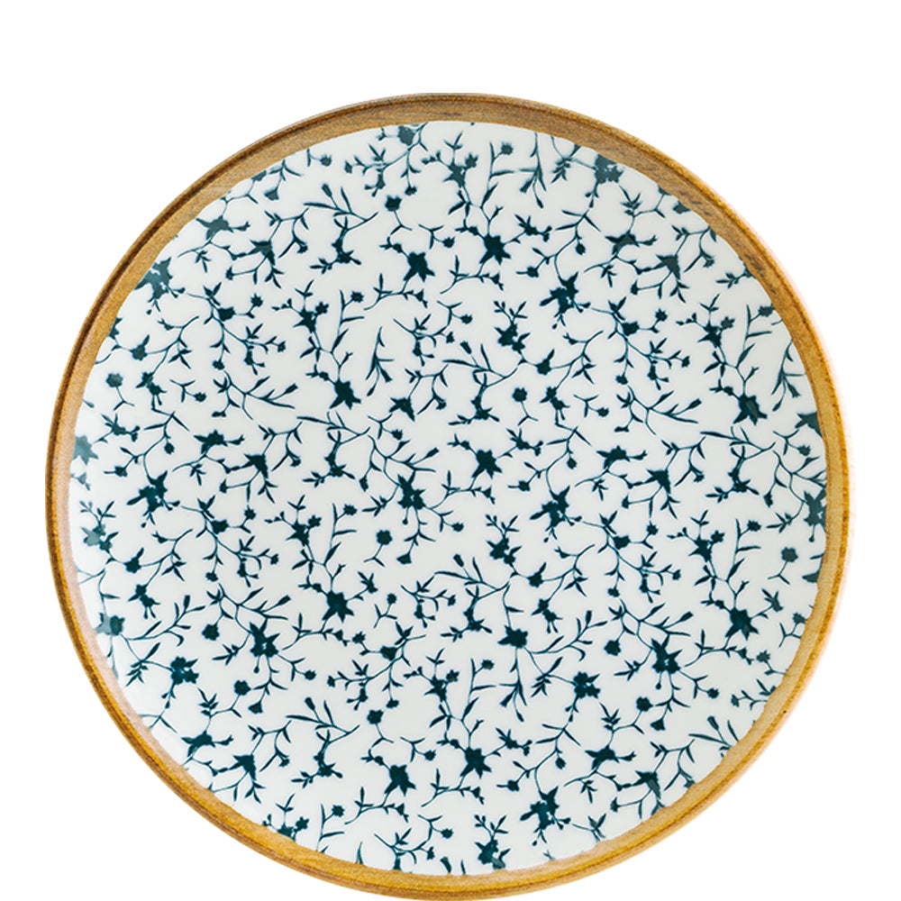 Teller mit blauem Blumenmuster
