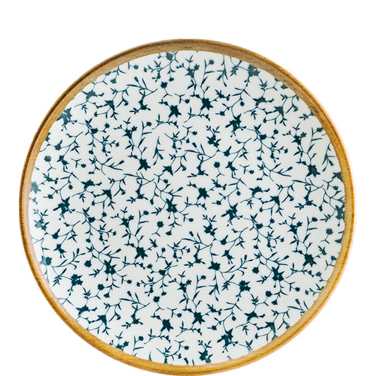 Teller mit blauem Blumenmuster