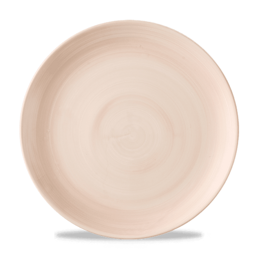 Leere, beige Tellerplatte