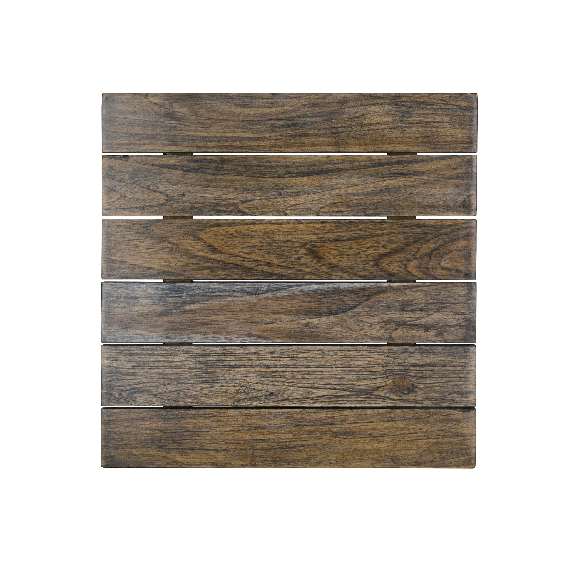 Holzpalette aus dunklem Holz.