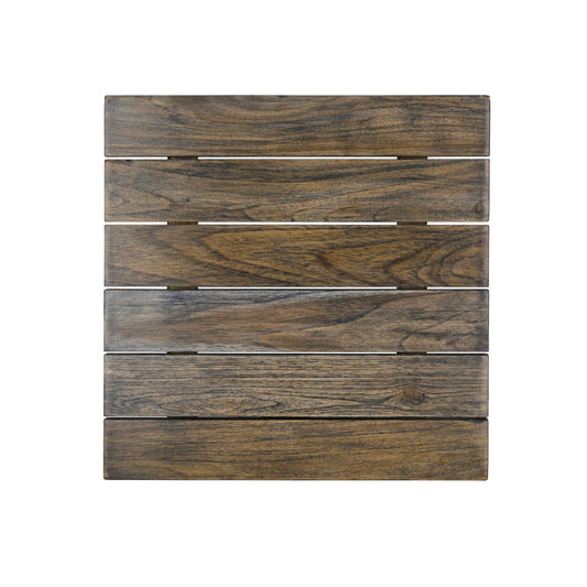 Holzpalette aus dunklem Holz.