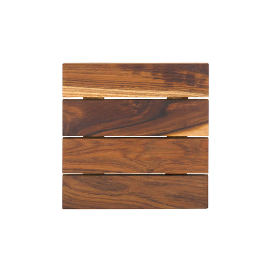 Holzuntersetzer aus dunklem Holz.