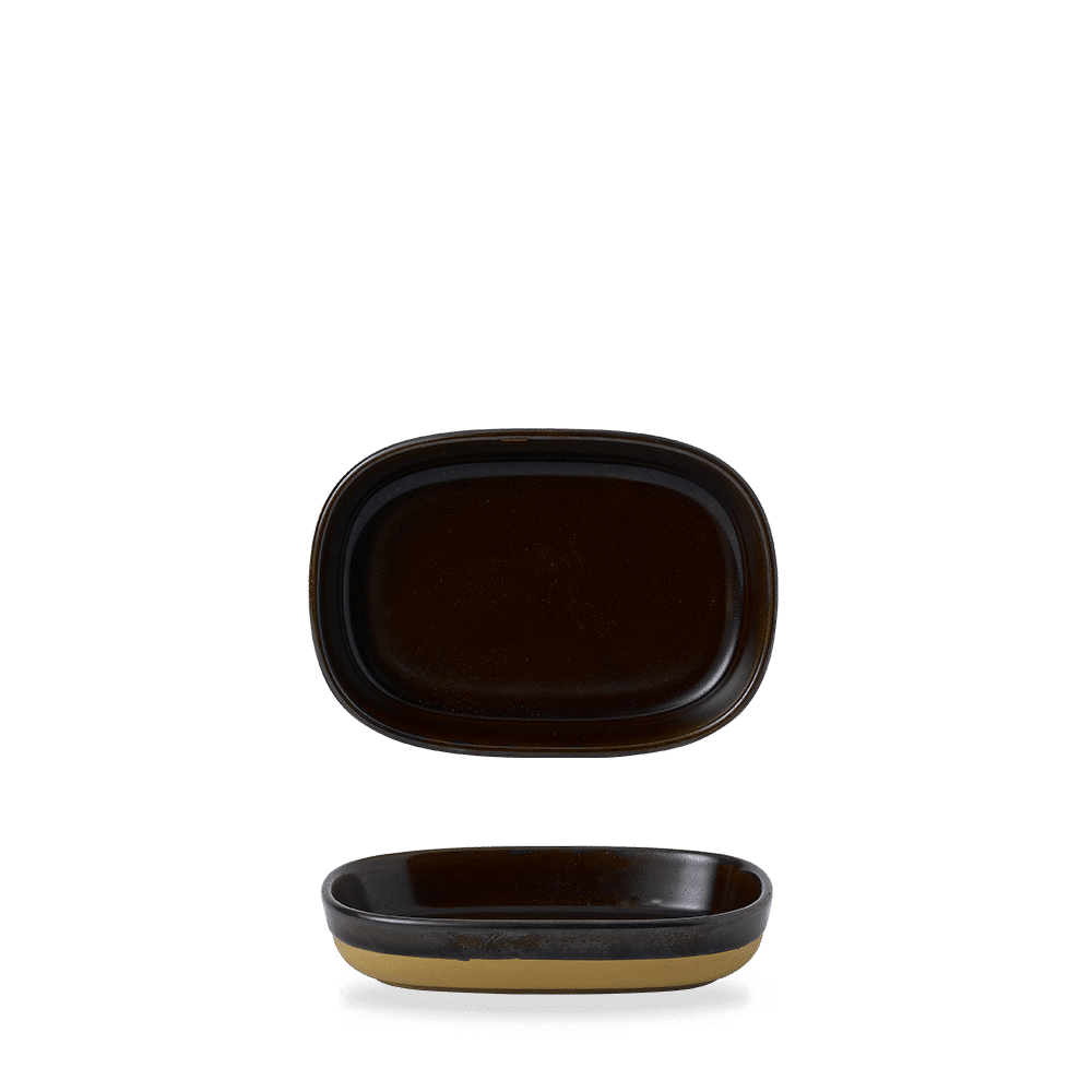 B2B Gastronomie: Servierplatten, dunkle Farbe
