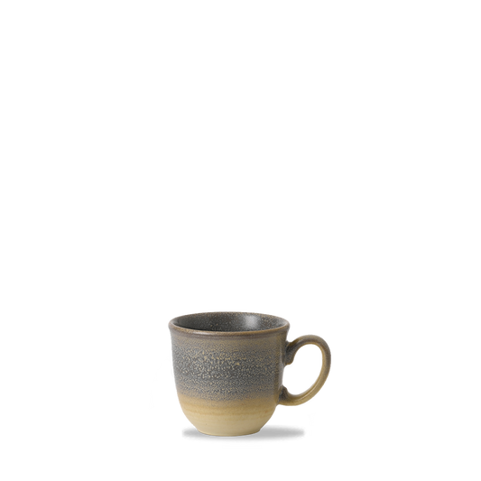 Keramiktasse mit Henkel, zweifarbig.