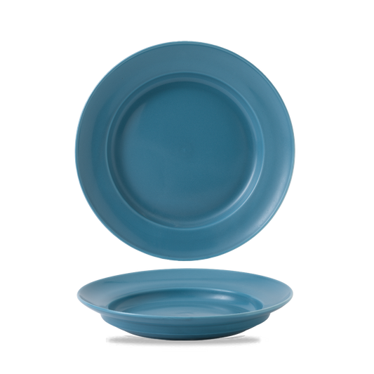 Zwei blaue Teller übereinander.