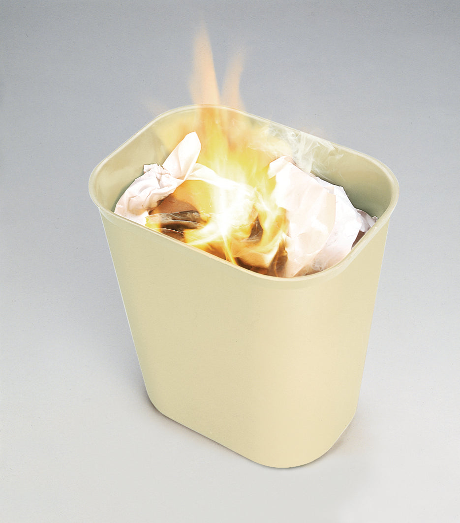 Feuerbeständiger Abfallbehälter, 13 l, Beige
