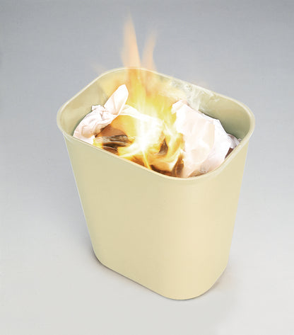 Feuerbeständiger Abfallbehälter, 13 l, Beige