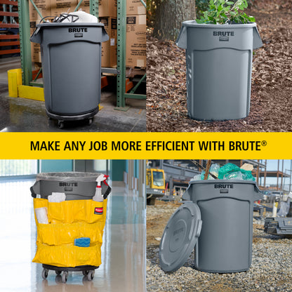 BRUTE® Rundbehälter mit Luftkanälen, 76 l, Blau