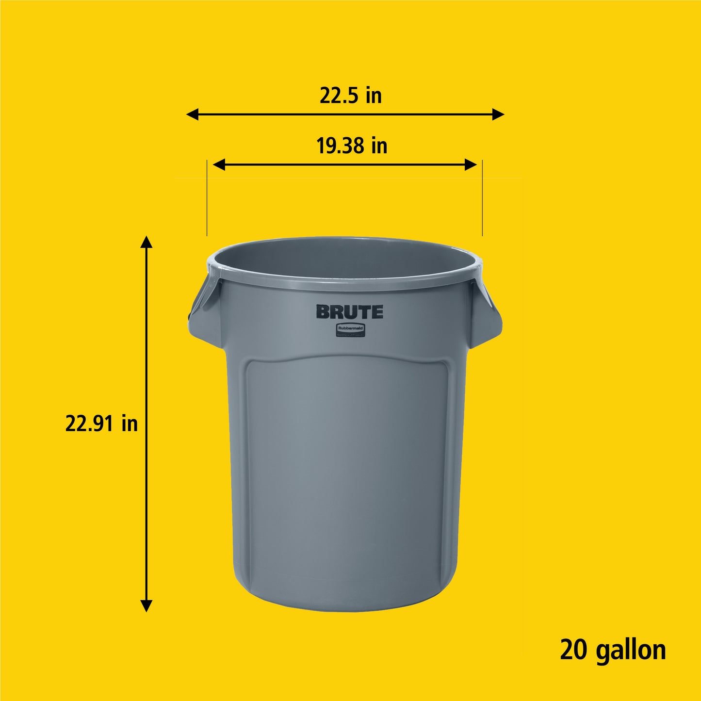 BRUTE® Rundbehälter mit Luftkanälen, 76 l, Blau