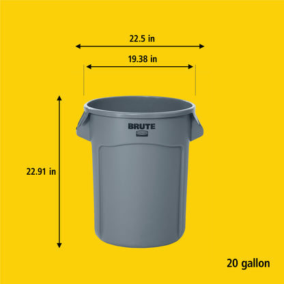 BRUTE® Rundbehälter mit Luftkanälen, 76 l, Blau