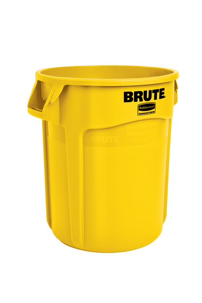 BRUTE® Rundbehälter mit Luftkanälen, 76 l, Gelb