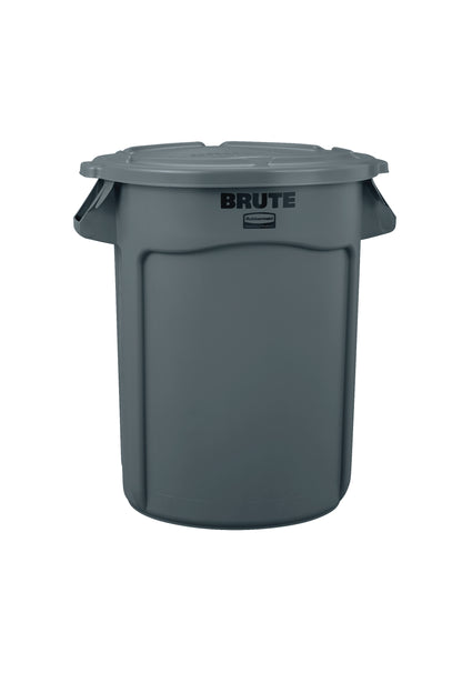 BRUTE Mülleimer Deckel – passend für 121 L BRUTE Abfallbehälter, mit Wasserablauf, UV‑Schutz & Stapelfunktion, grau