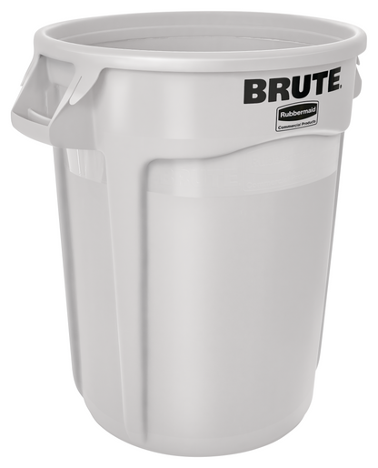 BRUTE® Rundbehälter mit Luftkanälen, 121 l, Weiß