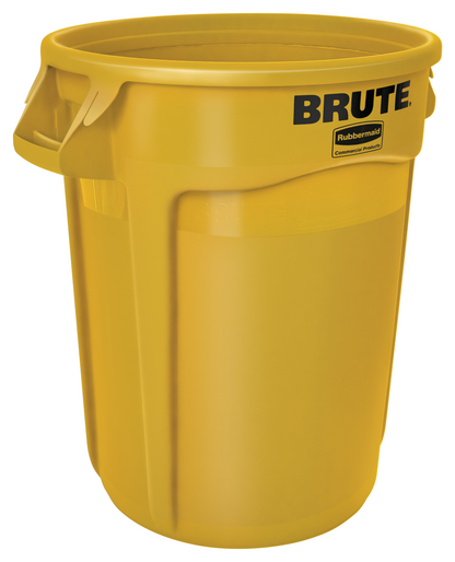 BRUTE® Rundbehälter mit Luftkanälen, 121 l, Gelb