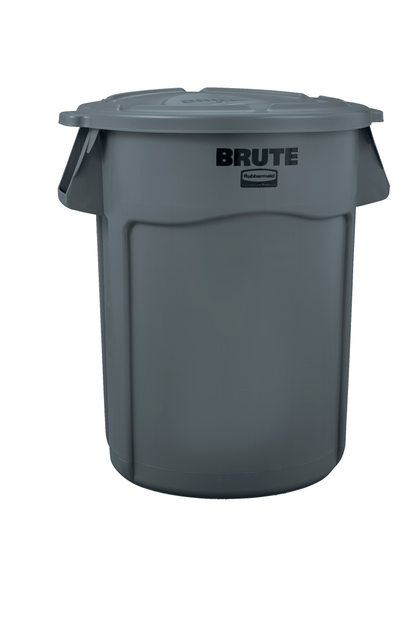 BRUTE Mülleimer Deckel – passend für 167 L BRUTE Abfallbehälter, mit Wasserablauf, UV‑Schutz & Stapelfunktion, grau