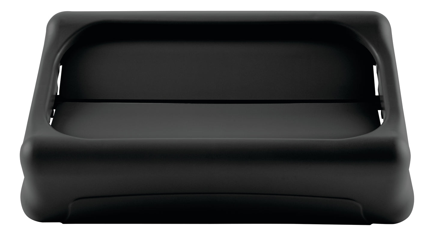 Slim Jim® Schwingdeckel, geschlossen, für 60 l/87 l Behälter, Schwarz