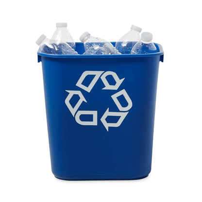Schreibtisch-Papierkorb rechteckig, 12 l, Blau