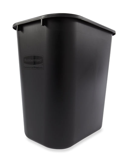 Schreibtisch-Papierkorb rechteckig, 27 l, Schwarz