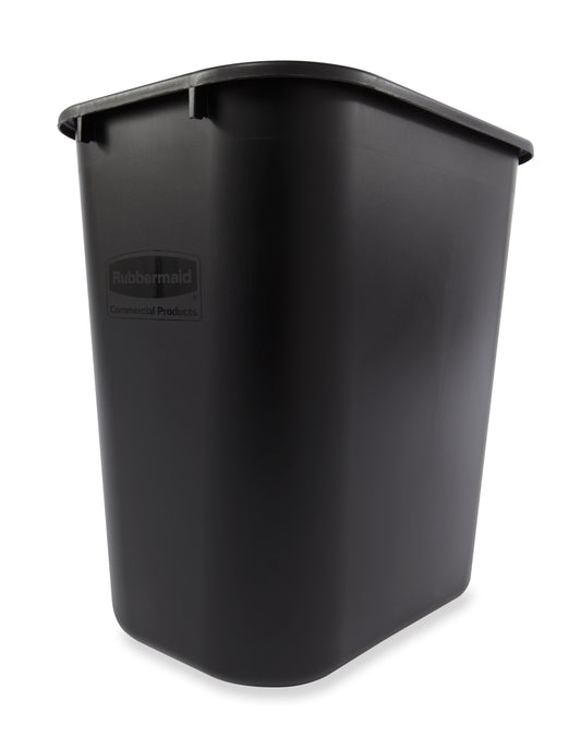 Schreibtisch-Papierkorb rechteckig, 27 l, Schwarz