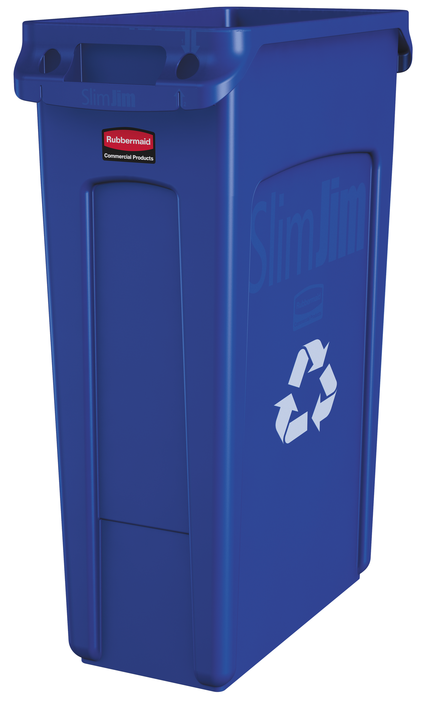 Slim Jim® Abfalleimer mit Luftkanälen, 87 l, Blau