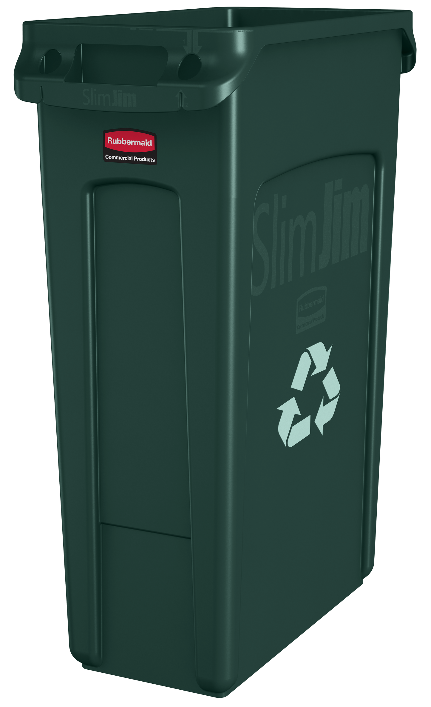 Slim Jim® Abfalleimer mit Luftkanälen, 87 l, Grün