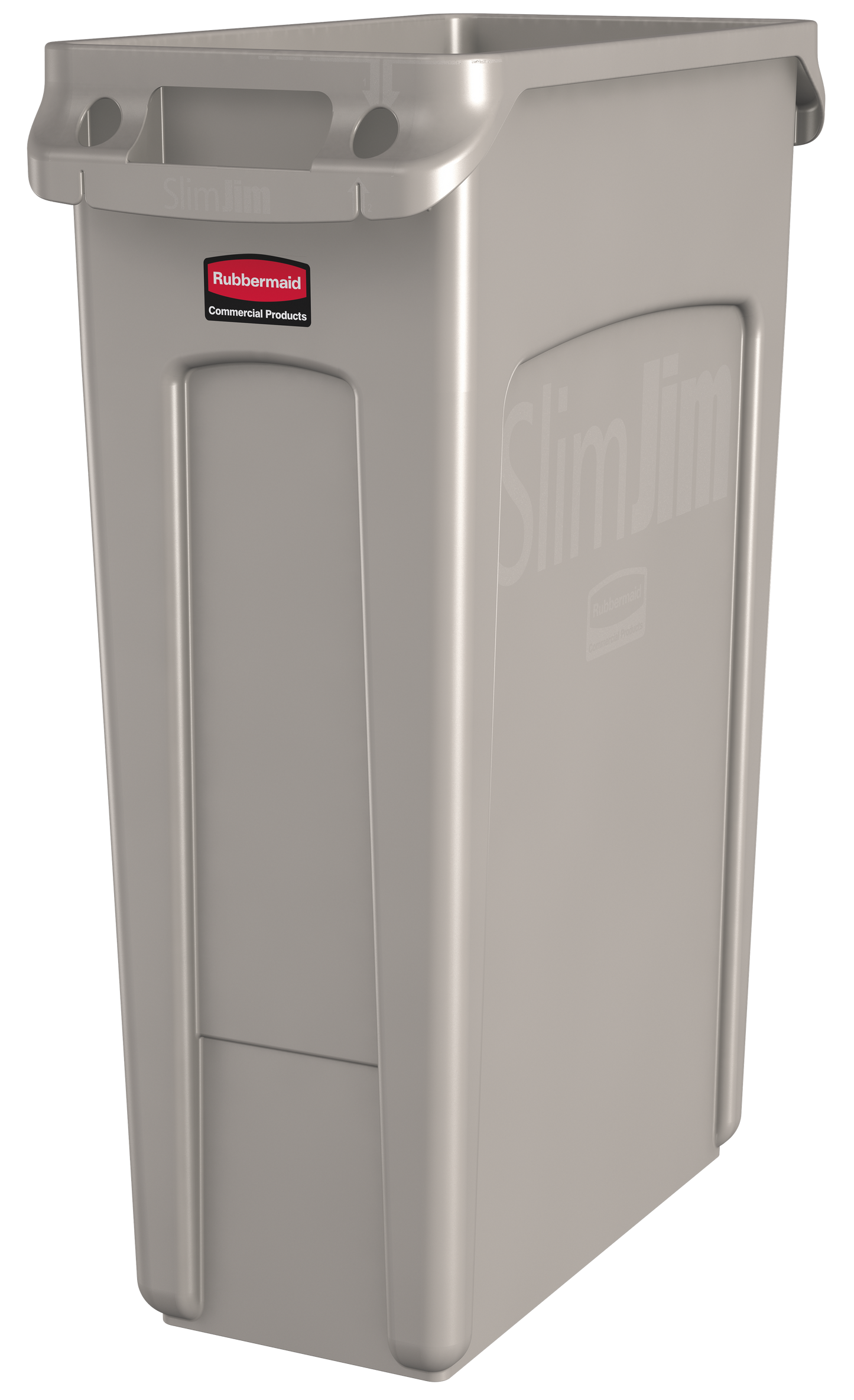 Slim Jim® Abfalleimer mit Luftkanälen, 87 l, Beige