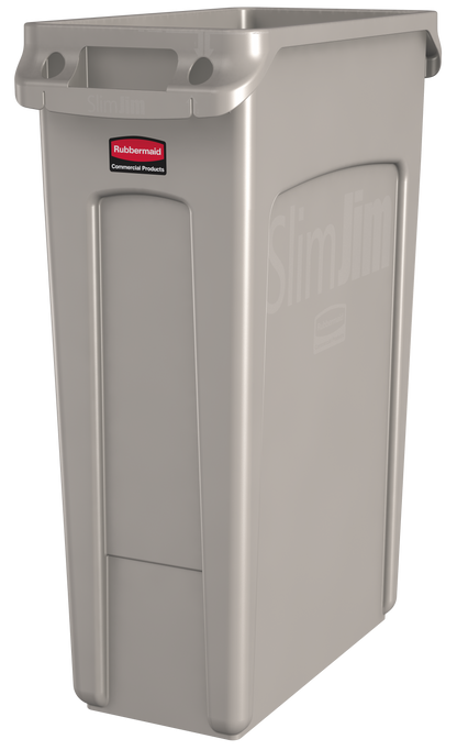 Slim Jim® Abfalleimer mit Luftkanälen, 87 l, Beige