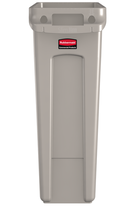 Slim Jim® Abfalleimer mit Luftkanälen, 87 l, Beige