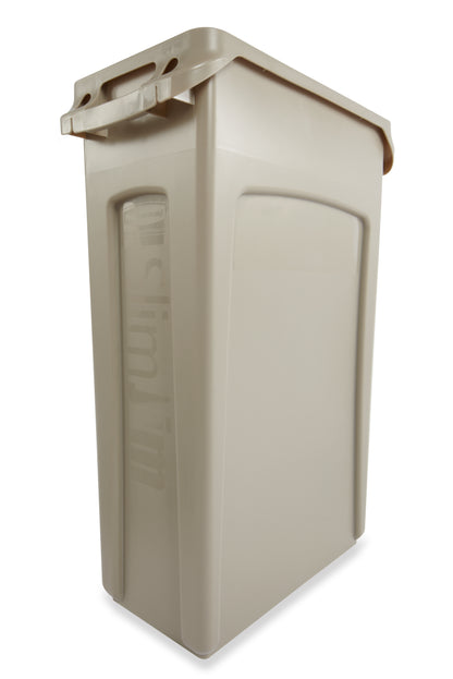 Slim Jim® Abfalleimer mit Luftkanälen, 87 l, Beige