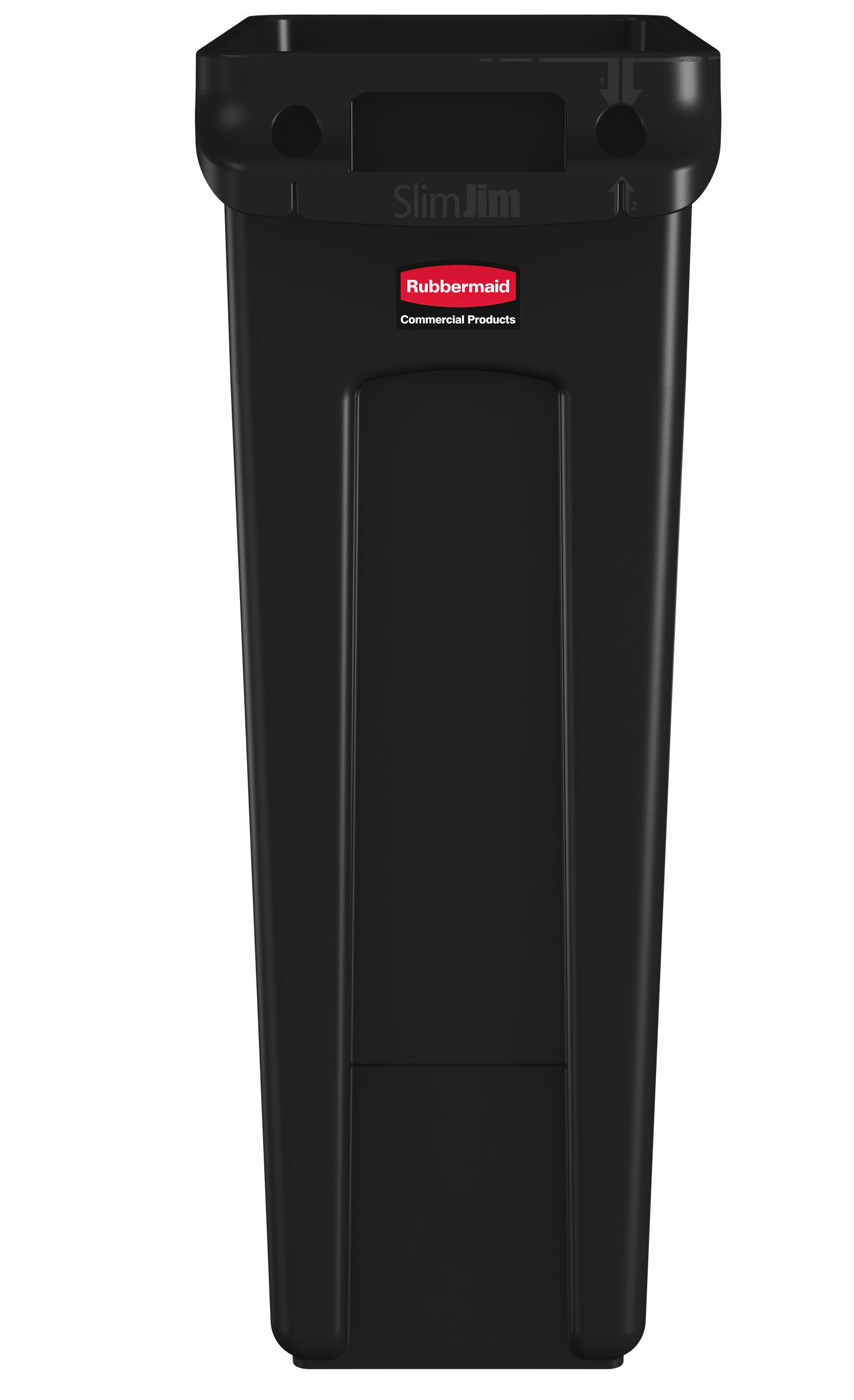 Slim Jim® Abfalleimer mit Luftkanälen, 87 l, Schwarz