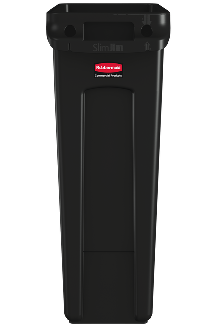 Slim Jim® Abfalleimer mit Luftkanälen, 87 l, Schwarz