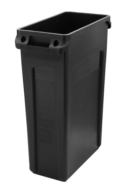Slim Jim® Abfalleimer mit Luftkanälen, 87 l, Schwarz