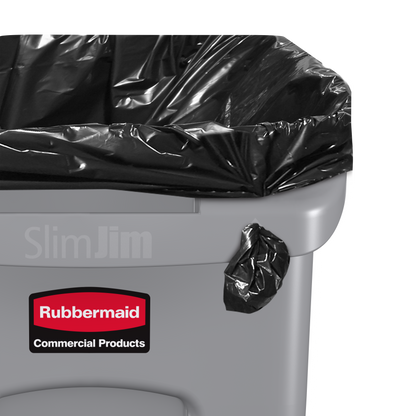 Slim Jim® Abfalleimer mit Luftkanälen, 87 l, Schwarz