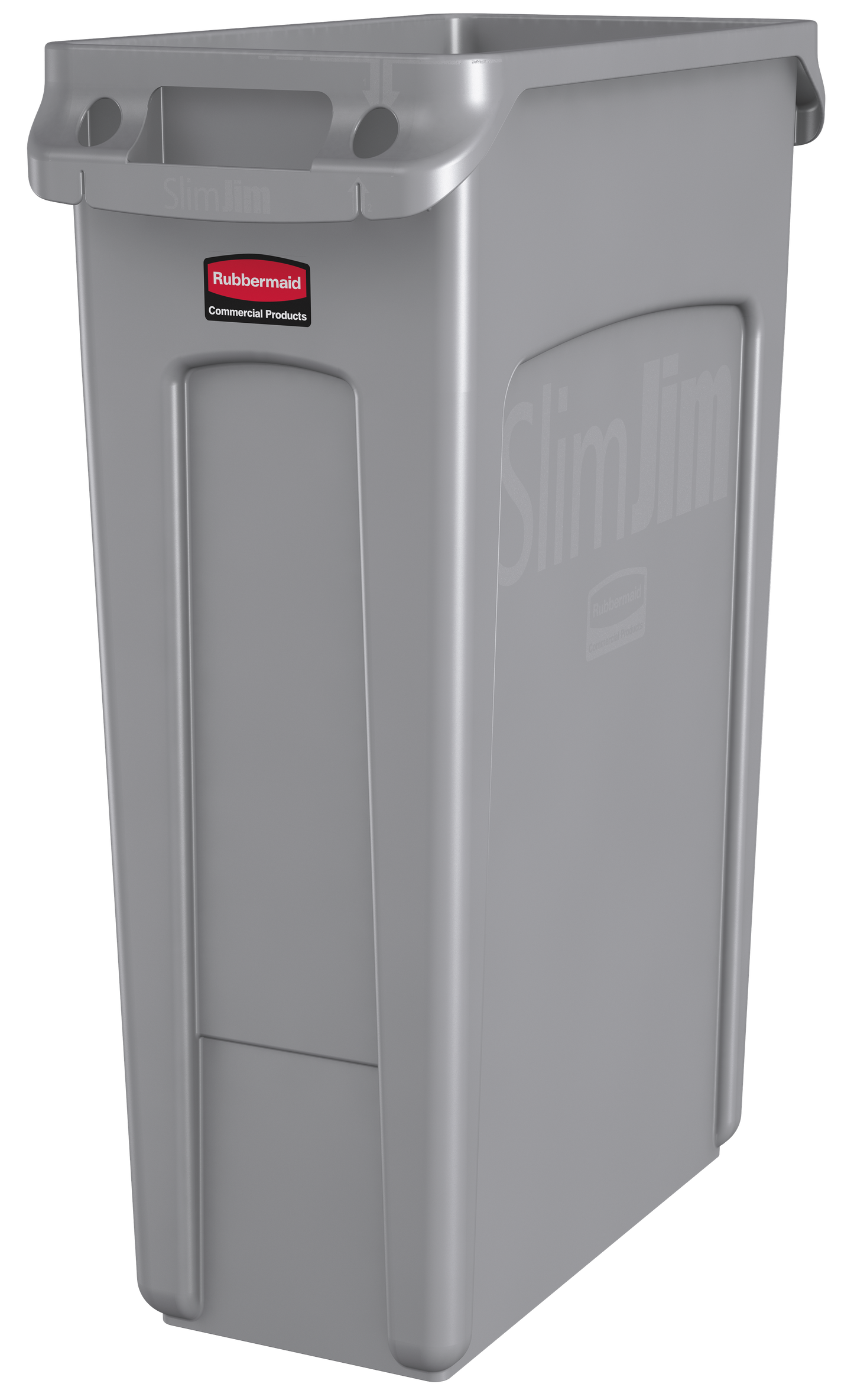 Slim Jim® Abfalleimer mit Luftkanälen, 87 l, Grau