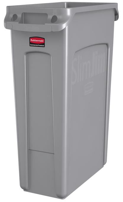 Slim Jim® Abfalleimer mit Luftkanälen, 87 l, Grau