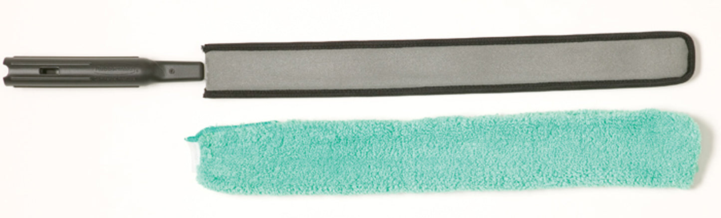 HYGEN™ flexibler Staubwedel für Trockenreinigung mit Mikrofaser‑Staubbezug, grün