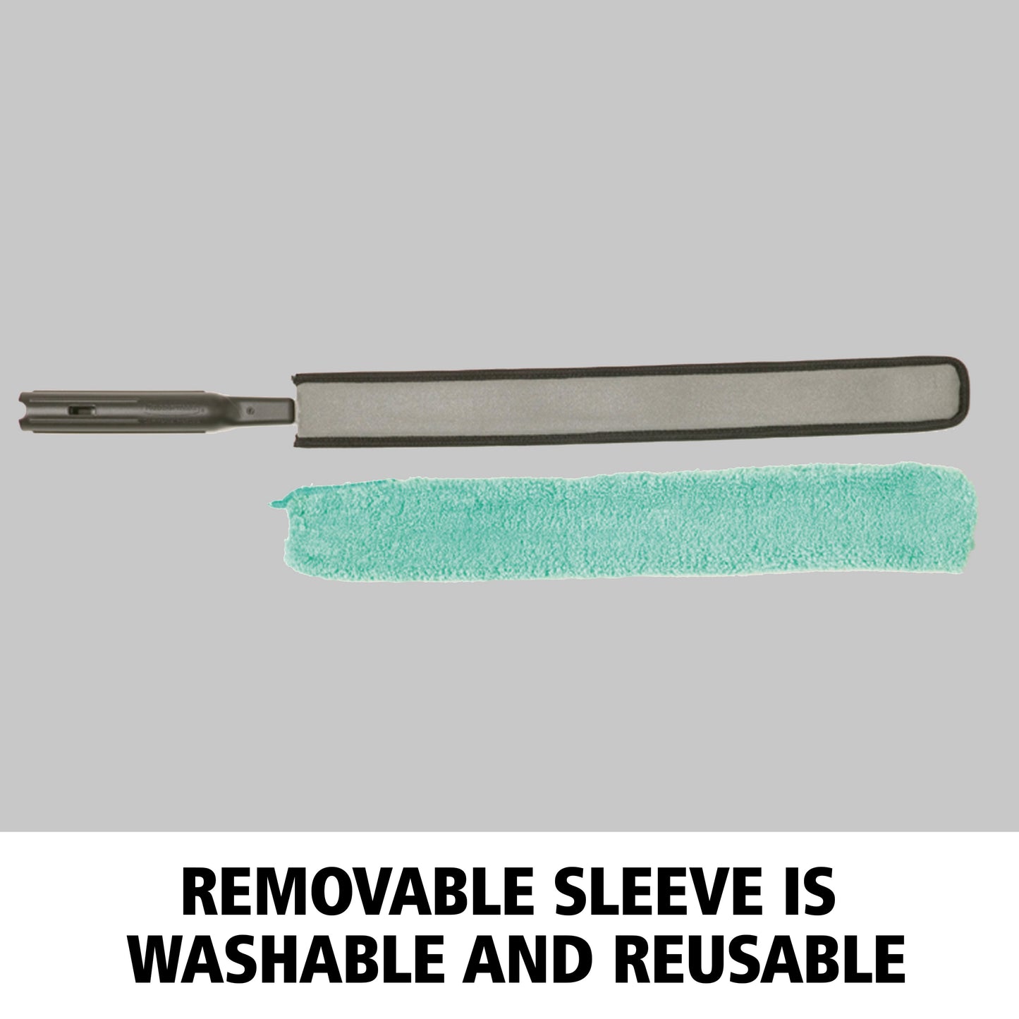 HYGEN™ flexibler Staubwedel für Trockenreinigung mit Mikrofaser‑Staubbezug, grün